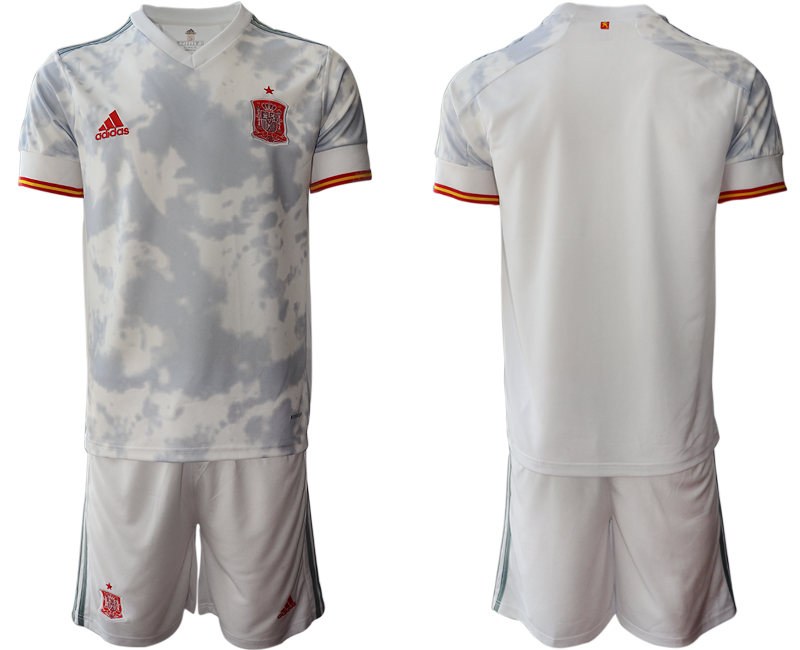 Men's Spain National Team Custom Away Soccer Jersey Suit